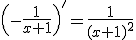 3$\left(-\frac{1}{x+1}\right)'=\frac{1}{(x+1)^2}